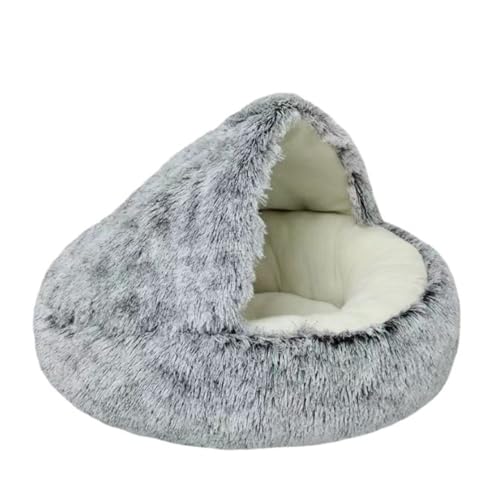 XILENY Kuschelhöhle Hunde und Katzen, 2-in-1 Waschbares Flauschig Katzenbett Rund Weiche BeruhigendesLove's Cabin Katzenbett flauschig rund Hundebett 65cm - Katzenbett große Katzen flauschig von XILENY