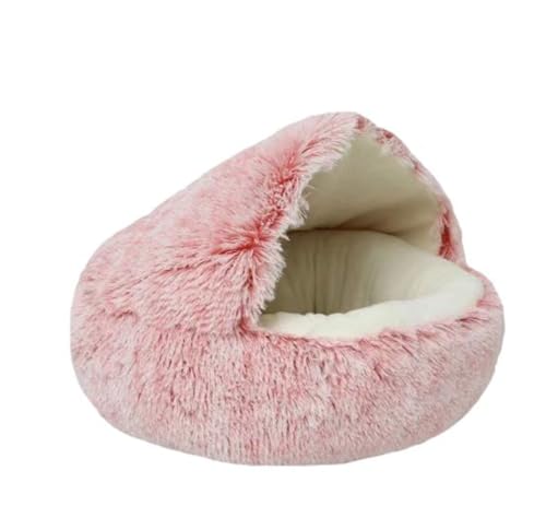 XILENY Kuschelhöhle Hunde und Katzen, 2-in-1 Waschbares Flauschig Katzenbett Rund Weiche BeruhigendesLove's Cabin Katzenbett flauschig rund Hundebett 65cm - Katzenbett große Katzen flauschig von XILENY