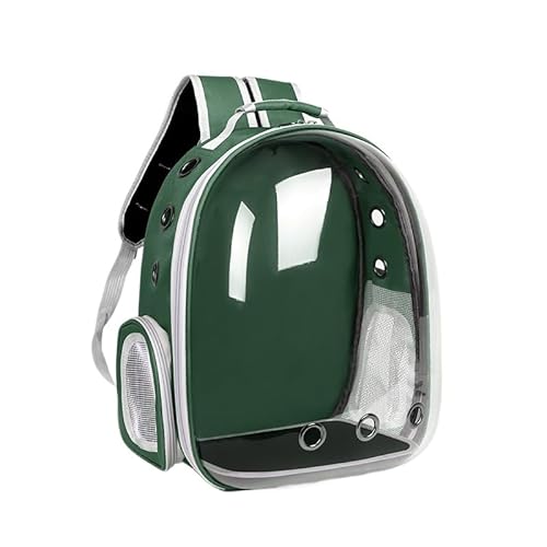 Katzen-Rucksack, Haustier-Tragetasche mit belüftetem Design für Welpen, Katzen, Welpenkapsel, Haustier-Tragetasche zum Wandern, Reisen (grün) von XINCHANG