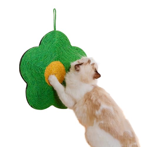 XINCHI Kratzmatte Katze Katzenkratzmatte Blume Kratzpappe rutschfest Katzenkratzbrett Hängend Kratzschutz Sisal Kratzbrett Wand Kratzpappe Hause Katzenmöbel Boden Katzenkrallen Outdoor Kratzpads von XINCHI