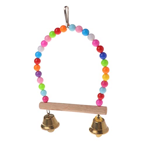 XINGLIDA Bird Swing Holzbarsch Papagei Kauen Hangsspielzeug Mit Glocken Haustier Vögel Käfigspielzeug Für Kleine Sittiche Lovebird Cockatiel Halloween Dekoration XINGLIDA Bird Swing Holzbarsch Papagei Kauen Hangsspielzeug Mit Glocken Haustier Vögel Käfigspielzeug Für Kleine Sittiche Lovebird Cockatiel Halloween Dekoration von XINGLIDA