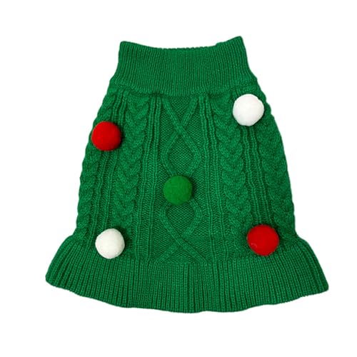 XINGLIDA Gestreifter Hundepullover für kleine, mittelgroße und große Hunde, Weihnachtsmantel, Welpenbekleidung, Pullover, Welpen-Pyjama, Weihnachten von XINGLIDA