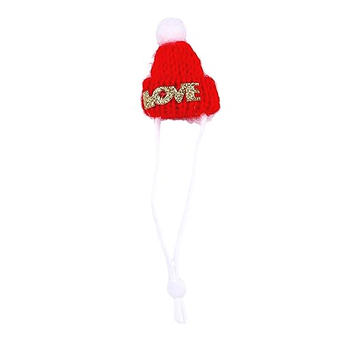 XINGLIDA Lustiges Hamstermütze, Weihnachtsmann-Kostüm mit Glitzer, für Geburtstag, Meerschweinchen, Kopfbedeckungen, verstellbar, handgewebt von XINGLIDA