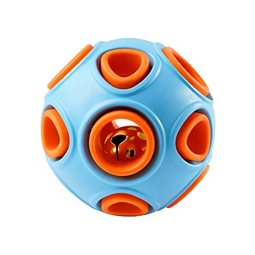 XINGYUXUXIN Hundespielzeug, interaktives Spielzeug, Rahmenball, bissfest, Hundespielzeug mit Glocke für kleine, mittelgroße und große Haustiere (zufällige Farbe) von XINGYUXUXIN