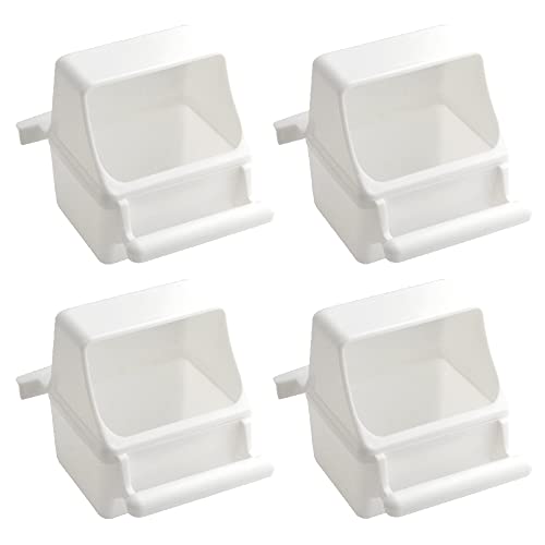 XINMEIWEN 4Pcs kleinen Vogel Slot Feeder Papagei Fütterung Tassen Vögel Käfig Schalen Kunststoff Futter & Wasser Dispenser Schüssel für Cockatiel Kleintier Chinchilla von XINMEIWEN