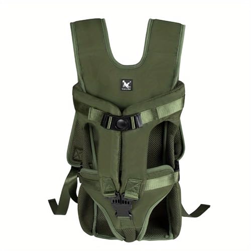 Cat Carrier, Haustier Hundetragetasche Hundetragetasche for vorne, verstellbar, freihändig bedienbar, for mittelgroße und kleine Hunde(Army Green,XL) von XINTAOSM