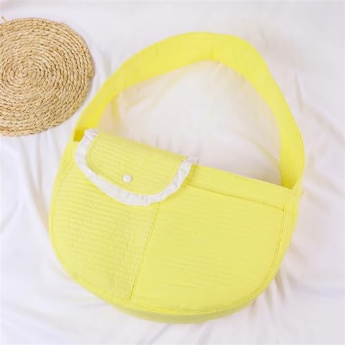 Cat Carrier, Haustier Hundetragetasche Tragetasche for Haustiere, Welpen, Outdoor-Reisen, Katzen, kleine Hunde, Umhängetasche, einzelne Bequeme Tragetasche(Yellow,S) von XINTAOSM