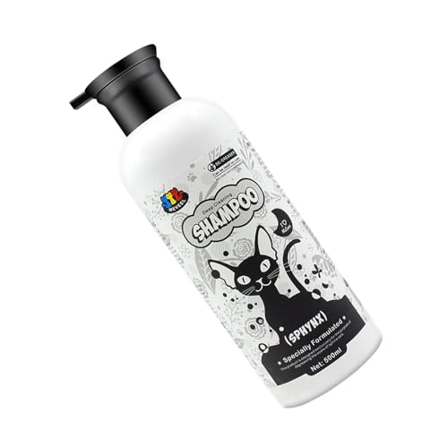 XINYIN Professionelles Pflegeshampoo Für Haarlose Katzen 500 Ml Perfekt Für Haustierbesitzer Salons Katzenshampoo Tiefenreinigungsshampoo Haustier Badzubehör Für Hunde von XINYIN