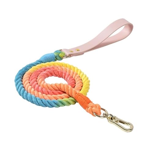 XINYIN 120 cm / 150 Cm Gewebte Hundeleine Farbverlauf Farbe Kaninchen für Hunde Flexibles Zugseil für Katzen Hundeleine für Walking Produkte Haustier Leinen von XINYIN