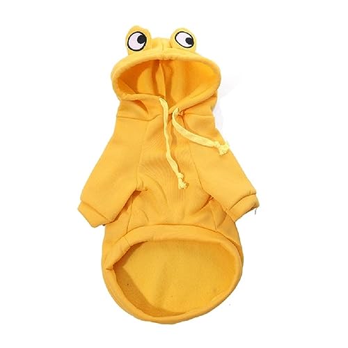 XINYIN Hunde Camping Kleidung Frosch Halloween Thema Kleidung Frosch Pullover Frühlings Welpen Pyjama Mehrfarbiges Sweatshirt Hunde Wintermantel Weicher Fleece Pullover Pyjama von XINYIN