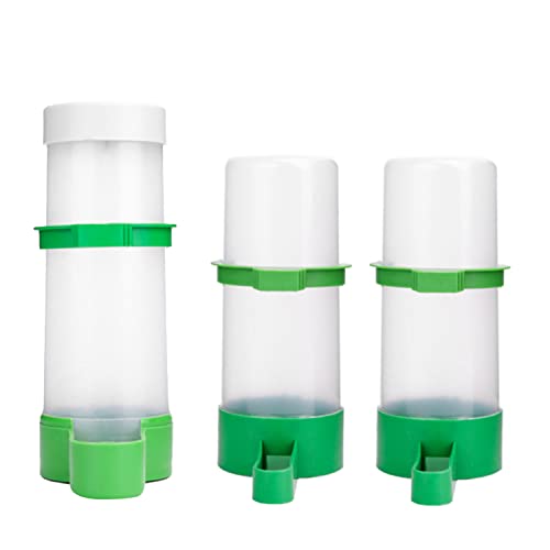 Vogelfutterspender, Vogelwasserspender für Käfig, XISTEST 2 Automatischer Vogelfutterspender mit 1 Futterspender für Käfig Haustier Papagei Wellensittich Nymphensittich (2 STK 90ml + 1 STK 150ml) von XISTEST