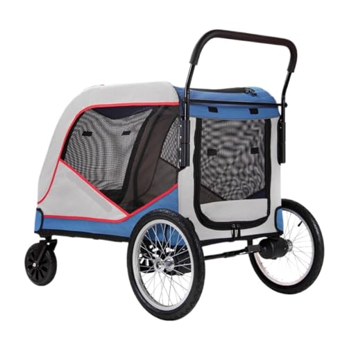 Hunde Kinderwagen Haustier-Kinderwagen, Hunde- Und Katzen-Reisewagen, Hundewagen, Tragbarer Klapp-Kinderwagen, Multifunktionaler Haustier-Kinderwagen Pet Stroller(G) von XJGQQ