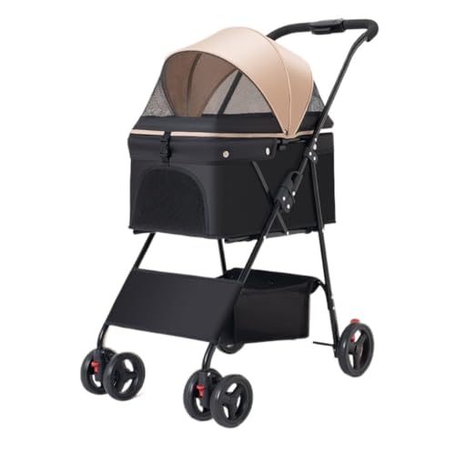 Hunde Kinderwagen Haustier-Kinderwagen, Leicht, Faltbar, Hunde-Kinderwagen, Katzen-Kinderwagen, Haustier-Kinderwagen, Hundespaziergang, Corgi-Teddy-Hunde-Kinderwagen Pet Stroller(K,A) von XJGQQ