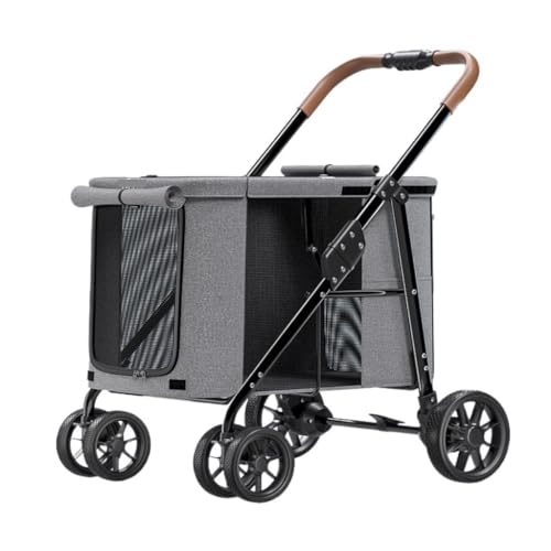 Hunde Kinderwagen Haustier Kinderwagen Hund Hund Katze Kinderwagen Falten Outdoor Reise Tragbare Haustier Kinderwagen Hund Gehwagen Katze Käfig Warenkorb Pet Stroller(G) von XJGQQ