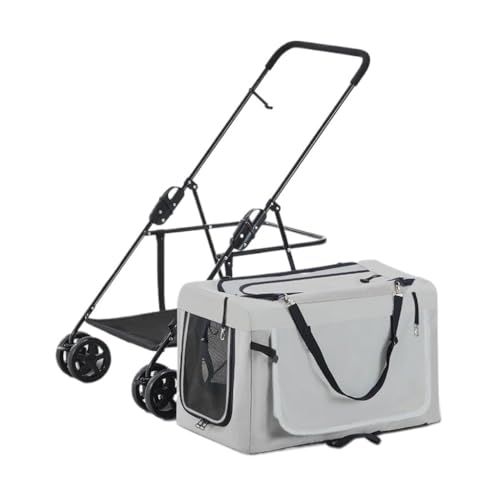 Hunde Kinderwagen Haustier-Kinderwagen for Mittelgroße Und Große Hunde, Leichter, Faltbarer Katzen-Kinderwagen, Hundewagen, Haustier-Kinderwagen Pet Stroller(G) von XJGQQ