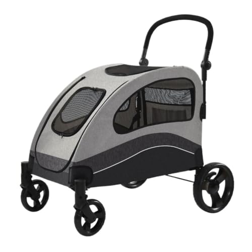 Hunde Kinderwagen Pet Bringt Mittelgroße Und Große Multifunktionale Haustier-Kinderwagen Sowie Praktische Hunde- Und Katzen-Kinderwagen for Den Außenbereich Auf Den Markt Pet Stroller(G) von XJGQQ