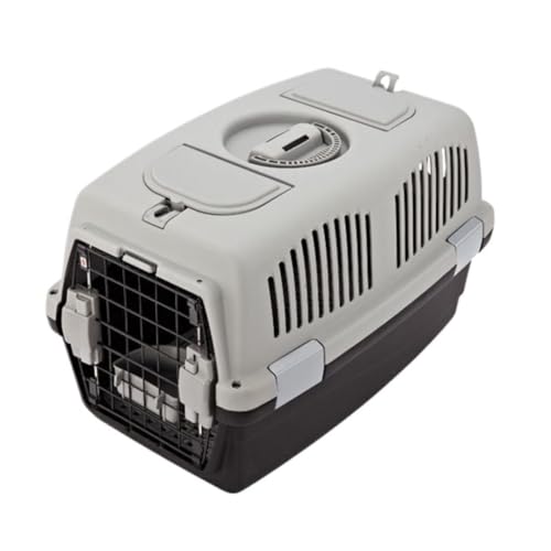 Katzentasche Haustier-Airline-Box, Katzenkäfig, Tragbare Hunde- Und Katzenbox, Reise-Reisebox, Aufgegebene Transportbox, Katzen-Haustier-Airline-Box Katzentaschen(Black) von XJGQQ