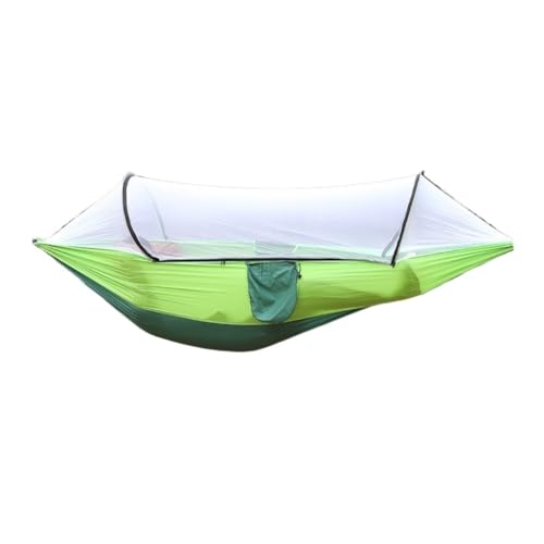 XJGQQ Hängematte Anti-Überschlag-Nylon-Hängematte for Den Außenbereich Mit Moskitonetz, Automatische, Schnell Öffnende Moskitonetz-Hängematte Hammock(Green) von XJGQQ