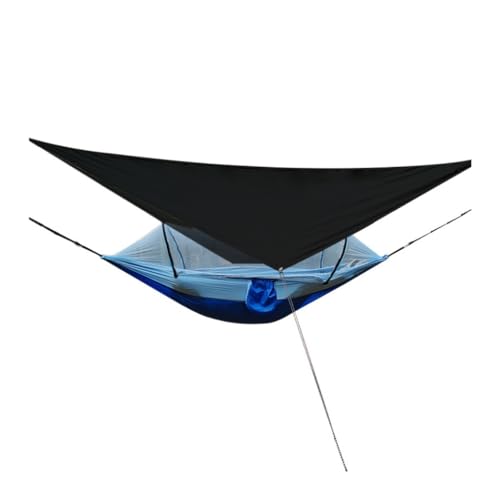 XJGQQ Hängematte Automatisches, Schnell Öffnendes Moskitonetz for Den Außenbereich, Hängemattendach, Fallschirmtuchstange, Moskitonetz-Hängematte Hammock(Blue) von XJGQQ