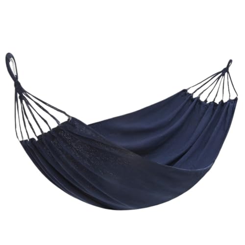 XJGQQ Hängematte Beige Hängematte Outdoor Swing Sommer Camping W Anti-Rollover Home Indoor Einzel-Doppel-Schlafsaal for Erwachsene Hammock(Blue,B) von XJGQQ