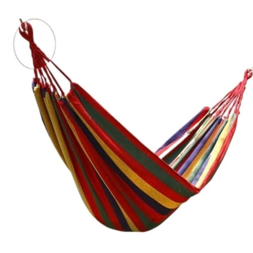 XJGQQ Hängematte Doppelte Outdoor-Hängematte, Schaukel for Erwachsene, Dick, Anti-Überschlag, Schlafzimmer, Schlafzimmer, Hängesessel, Camping, Große Hängematte Hammock(A) von XJGQQ