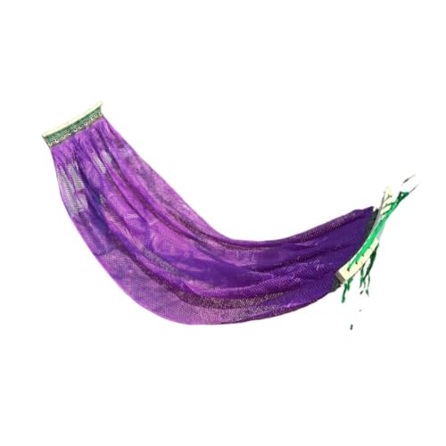 XJGQQ Hängematte EIS-Seiden-Hängematte Im Freien, Verdicktes Feines Netz, Einzel- Und Doppel-Anti-Rollover-Hängesessel, Camping, Innenhof Hammock(Purple,B) von XJGQQ