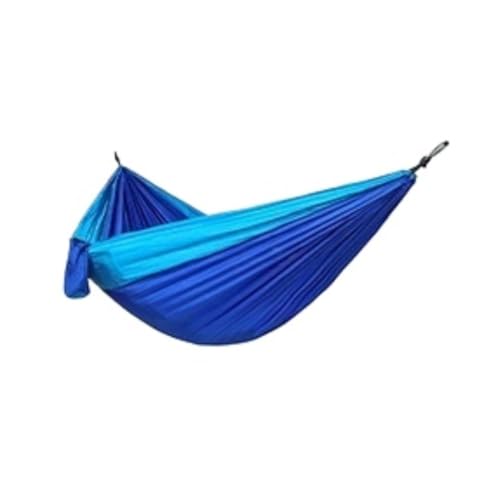 XJGQQ Hängematte Einzel-Doppel-Anti-Rollover-Nylon-Hängematte, Schaukel, Outdoor-Hängematte, Outdoor-Camping, Fallschirmtuch-Hängematte Hammock(B) von XJGQQ