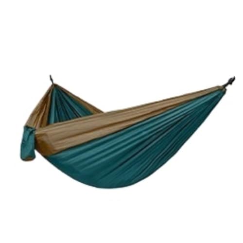 XJGQQ Hängematte Einzel-Doppel-Anti-Rollover-Nylon-Hängematte, Schaukel, Outdoor-Hängematte, Outdoor-Camping, Fallschirmtuch-Hängematte Hammock(F) von XJGQQ