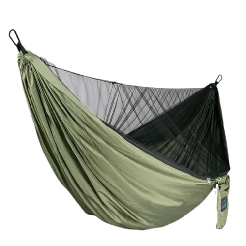 XJGQQ Hängematte Hängematte Fallschirmtuch Outdoor Anti-Rollover Camping Huwai Schaukel Mit Moskitonetz Netzbett Outdoor Erwachsene Hammock(A) von XJGQQ