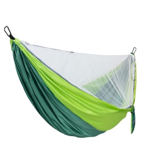 XJGQQ Hängematte Hängematte Fallschirmtuch Outdoor Anti-Rollover Camping Huwai Schaukel Mit Moskitonetz Netzbett Outdoor Erwachsene Hammock(C) von XJGQQ