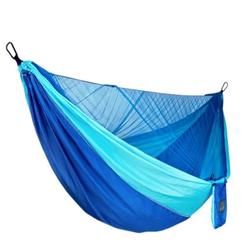 XJGQQ Hängematte Hängematte Fallschirmtuch Outdoor Anti-Rollover Camping Huwai Schaukel Mit Moskitonetz Netzbett Outdoor Erwachsene Hammock(D) von XJGQQ