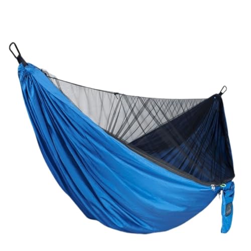 XJGQQ Hängematte Hängematte Fallschirmtuch Outdoor Anti-Rollover Camping Huwai Schaukel Mit Moskitonetz Netzbett Outdoor Erwachsene Hammock(E) von XJGQQ