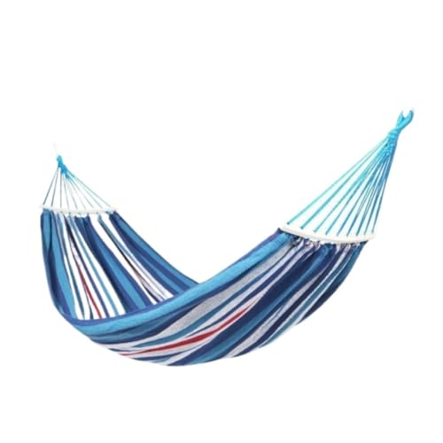 XJGQQ Hängematte Hängematte Hängesessel Einzel Doppel Dicke Leinwand Kinder Netz Bett Studentenwohnheim Bett Schaukel Anti-Rollover Hammock(White,L) von XJGQQ