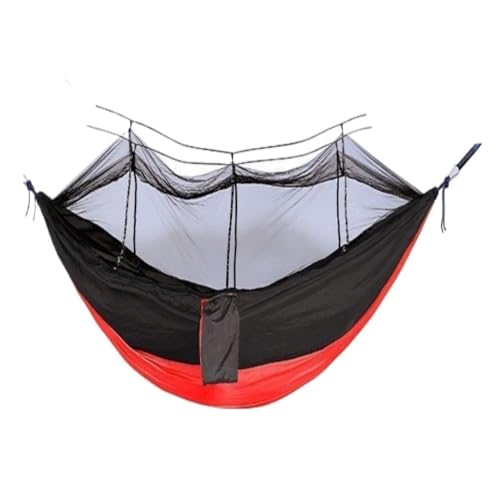 XJGQQ Hängematte Hängematte Im Freien, Anti-Überschlag, Camping, Schlafen Im Freien, Fallschirmtuch, Einzel- Und Doppel-Hängesessel Hammock(B) von XJGQQ