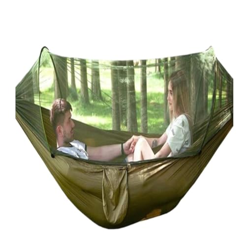 XJGQQ Hängematte Hängematte Mit Moskito-Konto, Outdoor, Camping, Innenbereich, Anti-Mücken-Schlafen, Doppelter Anti-Überschlag Im Freien Hammock(A) von XJGQQ