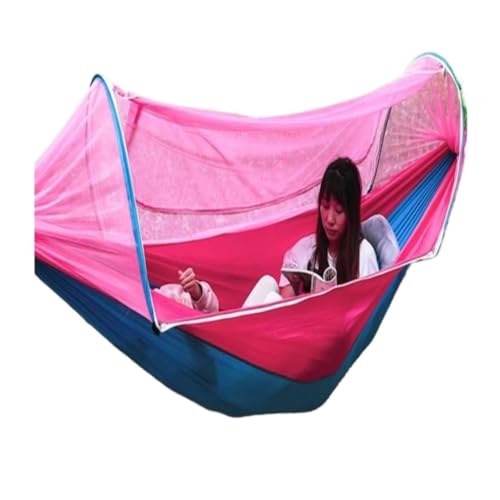 XJGQQ Hängematte Hängematte Mit Moskito-Konto, Outdoor, Camping, Innenbereich, Anti-Mücken-Schlafen, Doppelter Anti-Überschlag Im Freien Hammock(Red) von XJGQQ