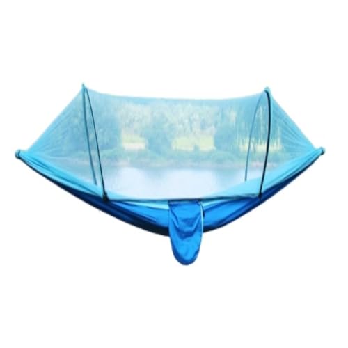 XJGQQ Hängematte Hängematte Outdoor Camping Einzel- Und Doppel-Anti-Rollover 210T Nylon Spinning Pole Anti-Moskito-Hängematte Hammock(F) von XJGQQ