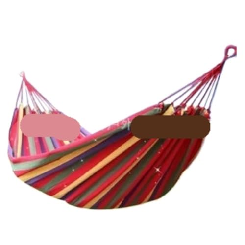 XJGQQ Hängematte Hängematte Outdoor Home Doppel Hängen Stuhl Schlafsaal Schlafzimmer Camping Picknick Camping Tragende Feste Hammock(Red) von XJGQQ