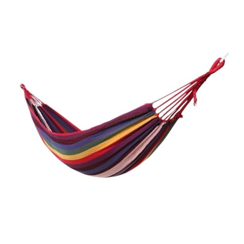 XJGQQ Hängematte Hängematte im Freien Picknick Erwachsene Outdoor Home Schlafzimmer Hängesessel Außenleuchte Hängesessel Anti-Rollover Hammock(Red,L) von XJGQQ