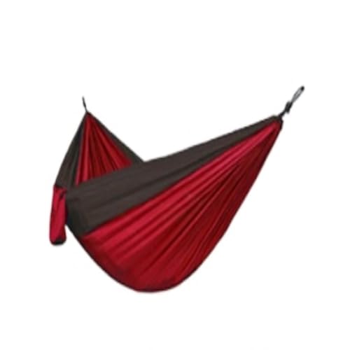 XJGQQ Hängematte Hochbelastbare, Überrollsichere Nylon-Hängematte for Den Außenbereich, Ultraleichte Einzel- Und Doppel-Fallschirm-Stoffhängematte Hammock(D) von XJGQQ