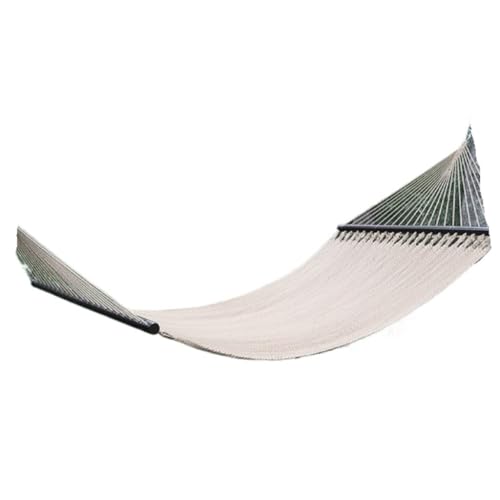 XJGQQ Hängematte Karibische Hängematte, Super Tragkraft, Tragbar, Innen, Außen, Camping, Einzel- Und Doppelhängematte Hammock(Beige) von XJGQQ