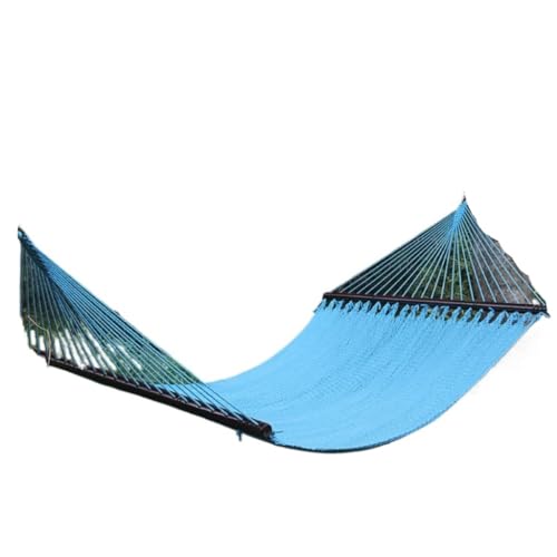 XJGQQ Hängematte Karibische Hängematte, Super Tragkraft, Tragbar, Innen, Außen, Camping, Einzel- Und Doppelhängematte Hammock(Blue) von XJGQQ