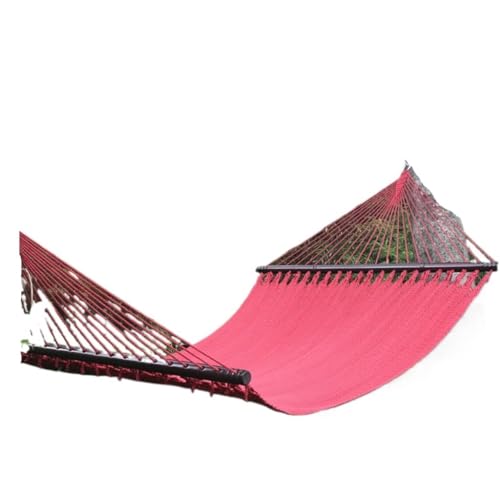 XJGQQ Hängematte Karibische Hängematte, Super Tragkraft, Tragbar, Innen, Außen, Camping, Einzel- Und Doppelhängematte Hammock(Red) von XJGQQ