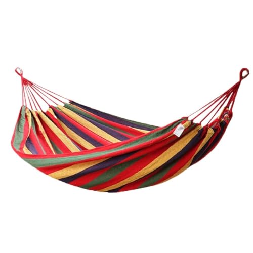 XJGQQ Hängematte Outdoor Camping Dicke Leinwand Schlafsaal Einzel Hängematte Camping Freizeit Indoor Kostenloser Seil Tasche Urlaub Hängematte Hammock von XJGQQ