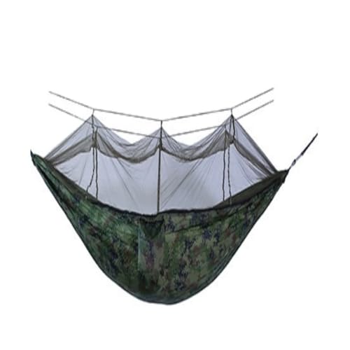 XJGQQ Hängematte Outdoor Camping Moskitonetz Hängematte Nylon Fallschirm Stoff Hängematte mit Moskitonetz Outdoor Schaukel Hängematte Hammock(D) von XJGQQ