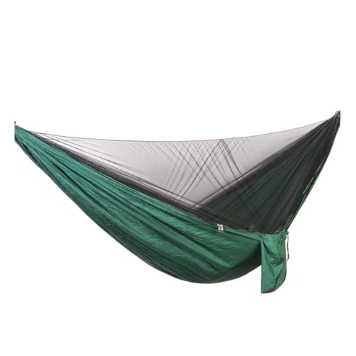 XJGQQ Hängematte Outdoor Camping Schnell Zu Öffnende Moskitonetz-Hängematte 210T Nylon-Hängematte Mit Moskitonetz Outdoor-Schaukel-Hängematte Hammock(Green) von XJGQQ