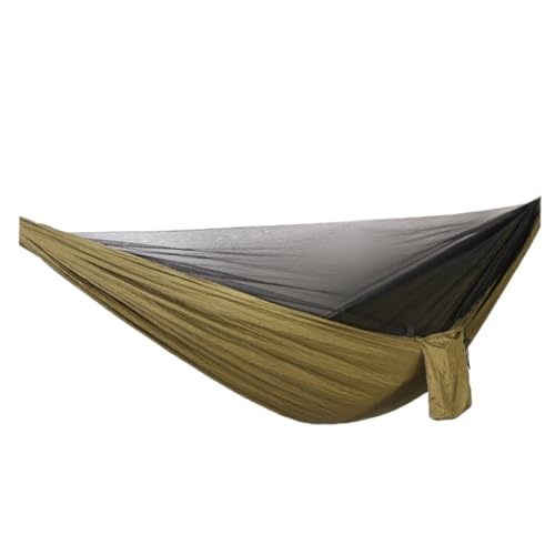 XJGQQ Hängematte Outdoor Camping Schnell Zu Öffnende Moskitonetz-Hängematte 210T Nylon-Hängematte Mit Moskitonetz Outdoor-Schaukel-Hängematte Hammock(Yellow) von XJGQQ