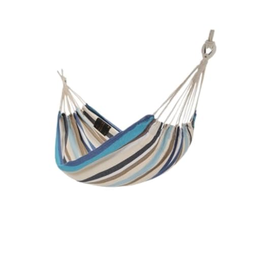 XJGQQ Hängematte Outdoor Hängematte Verdickt Anti-Rollover Hängen Baum Seil Hängen Stuhl Doppel Indoor Hause Tragbare Hängematte Hammock(Blue) von XJGQQ