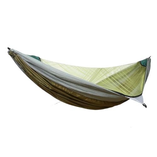 XJGQQ Hängematte Outdoor-Moskitonetz, Automatische, Schnell Zu Öffnende Anti-Mücken-Hängematte, Outdoor-Einzel- Und Doppel-Fallschirm-Hängematte Hammock(Gray) von XJGQQ