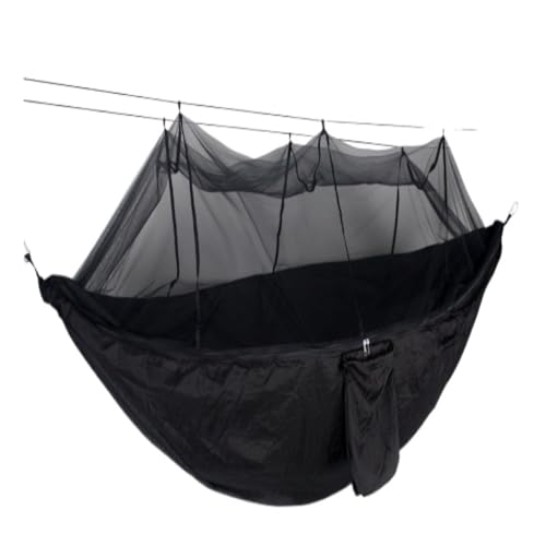 XJGQQ Hängematte Outdoor Moskitonetz Hängematte Anti-Moskito Anti-Rollover Nylon Camping Outdoor Tragbare Schaukel Hängematte Hammock(C) von XJGQQ